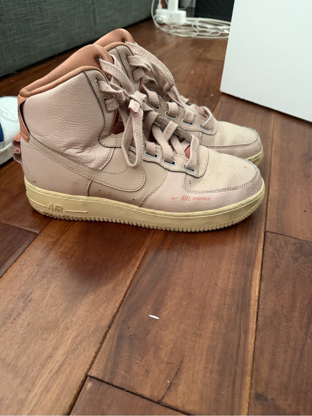 Nike High-Top Sneakers in Blush Pink